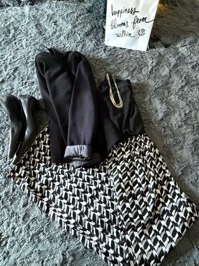 Iz Byer Black & White Printed Jumpsuit